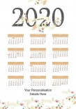Flat calendars for 2020
