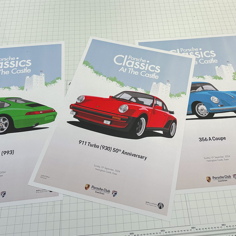 Porsche poster printing